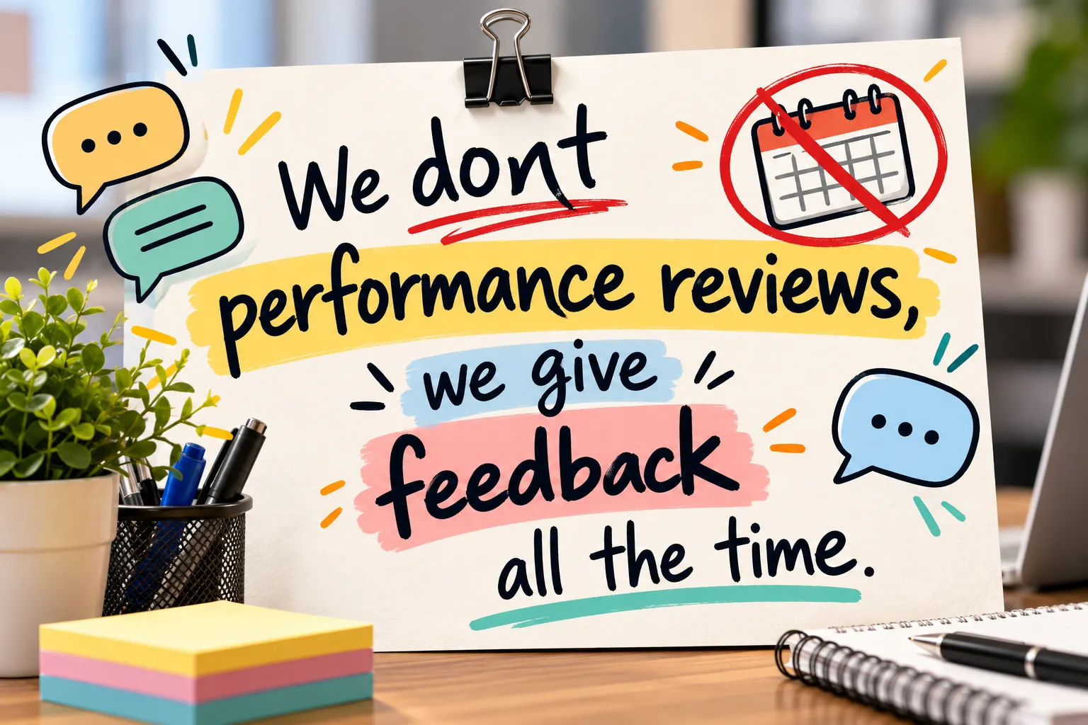 HR Myth #9: "We don't need performance reviews. We give feedback all the time."