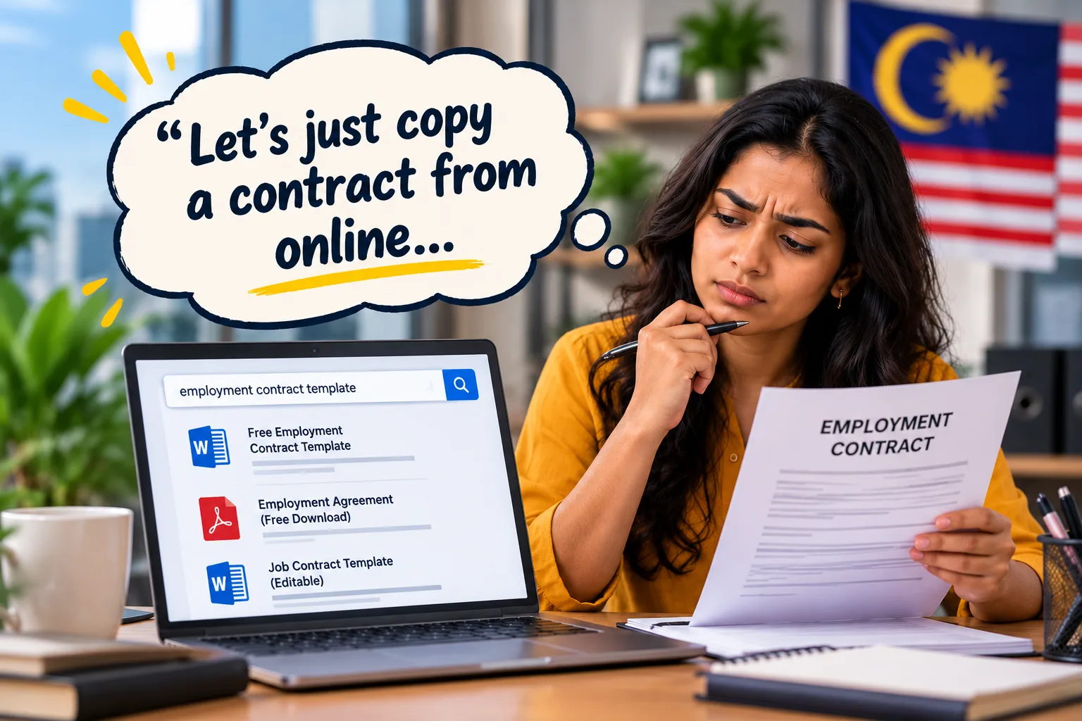 HR Myth #15: "Let's just copy a contract online ; no need to pay for HR templates."
