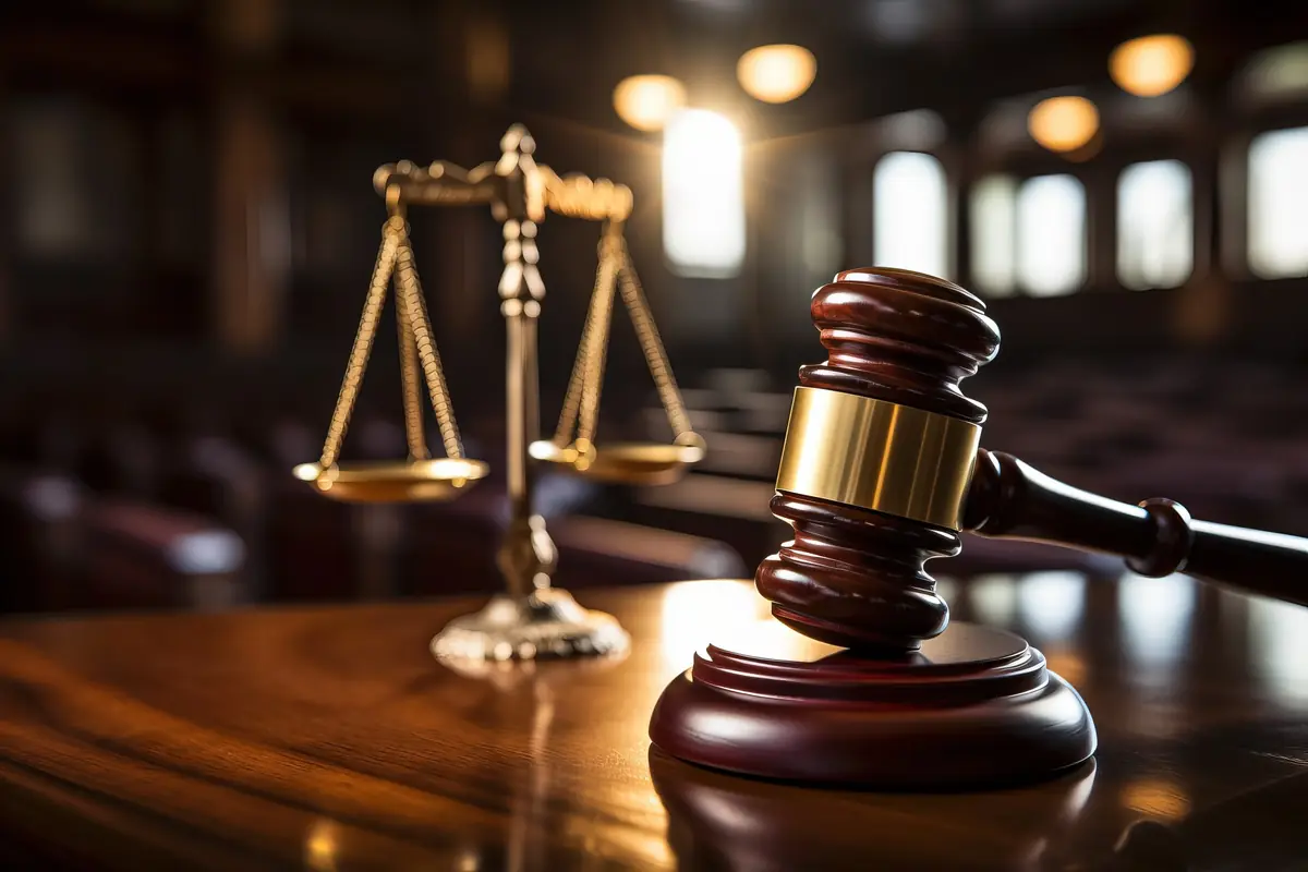 Gavel and scales of justice